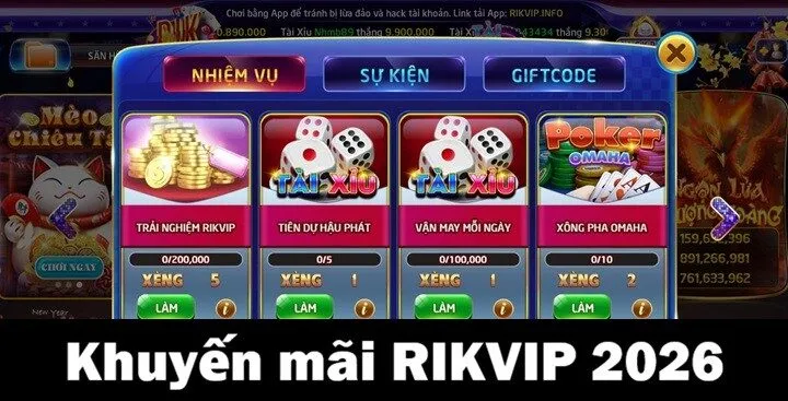 Trang chủ Rikvip 69 Loạt sự kiện & chương trình khuyến mãi Rikvip 2026